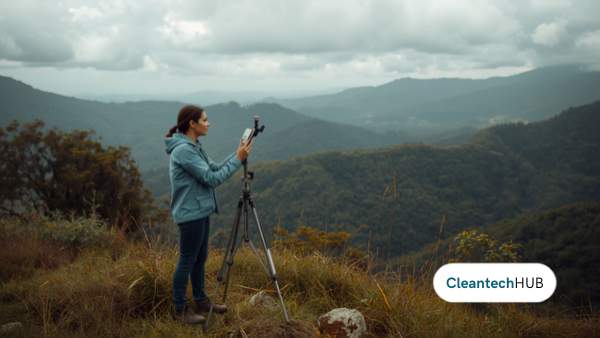 Investigadora latina en paisaje colombiano — Circular SFC 031 riesgos ambientales ASG bancos